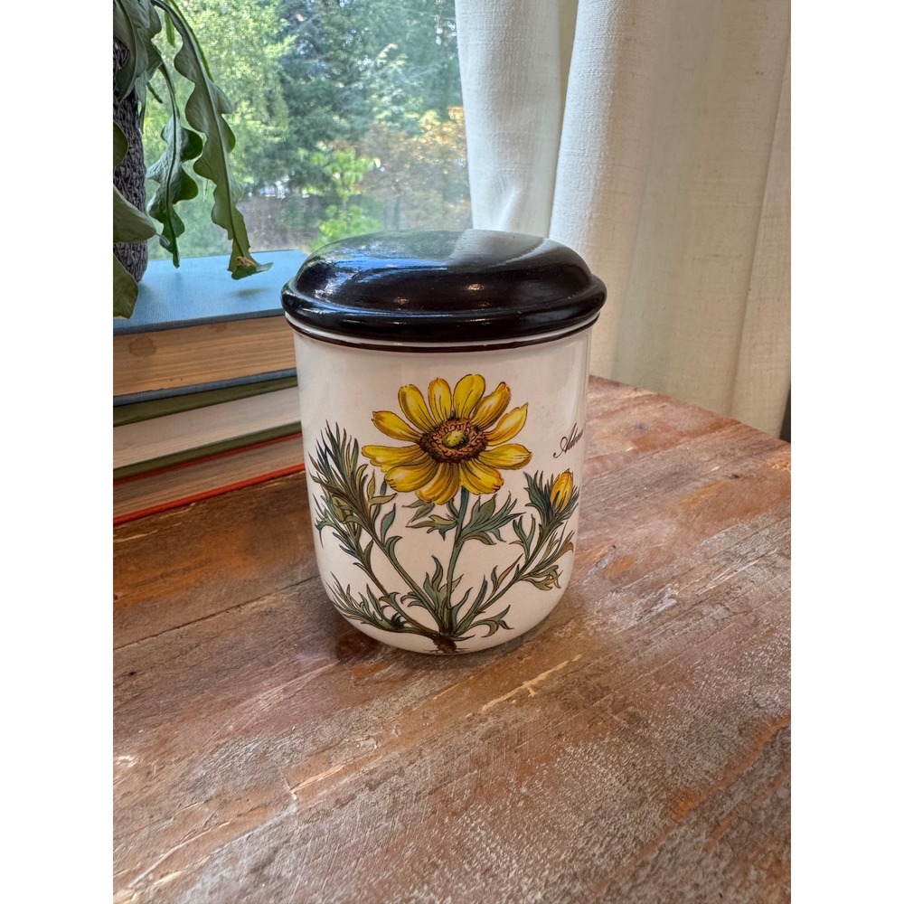 Villeroy & Boch Botanica Adonis Vernalis Canister Jar with Lid Porcelain Vintage